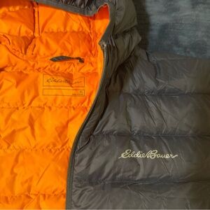 Eddie Bauer Gray and Orange Puffer Jacket